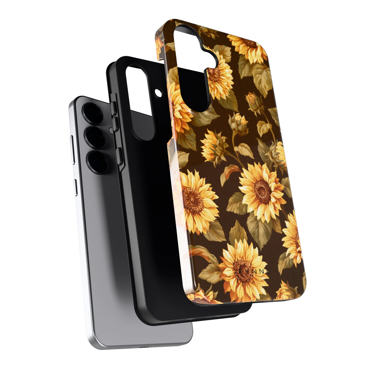 Gouden Zonnebloemen hoesje voor Galaxy S25+, los van de telefoon