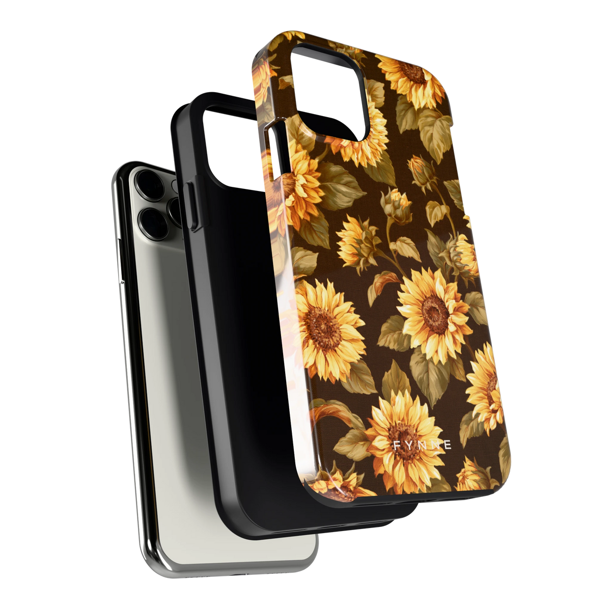 Gouden Zonnebloemen hoesje voor iPhone 11 Pro, los van de telefoon