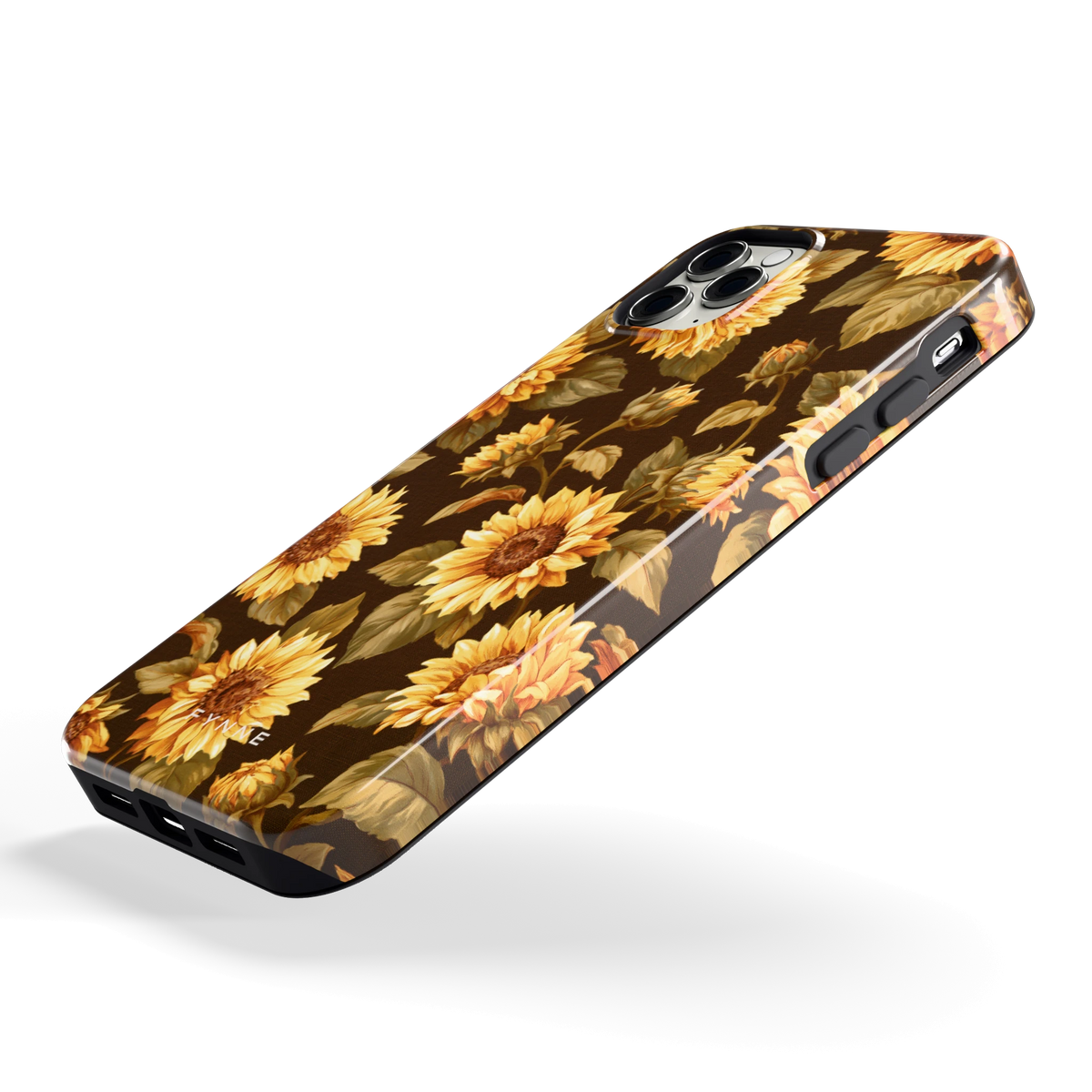 Gouden Zonnebloemen hoesje voor iPhone 11 Pro Max, schuin