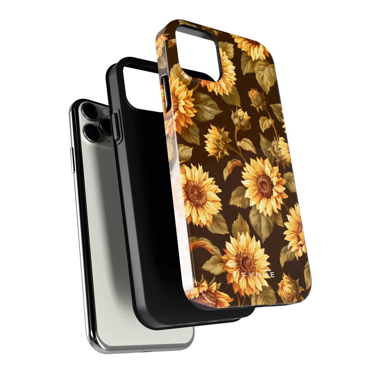 Gouden Zonnebloemen hoesje voor iPhone 11 Pro Max, los van de telefoon