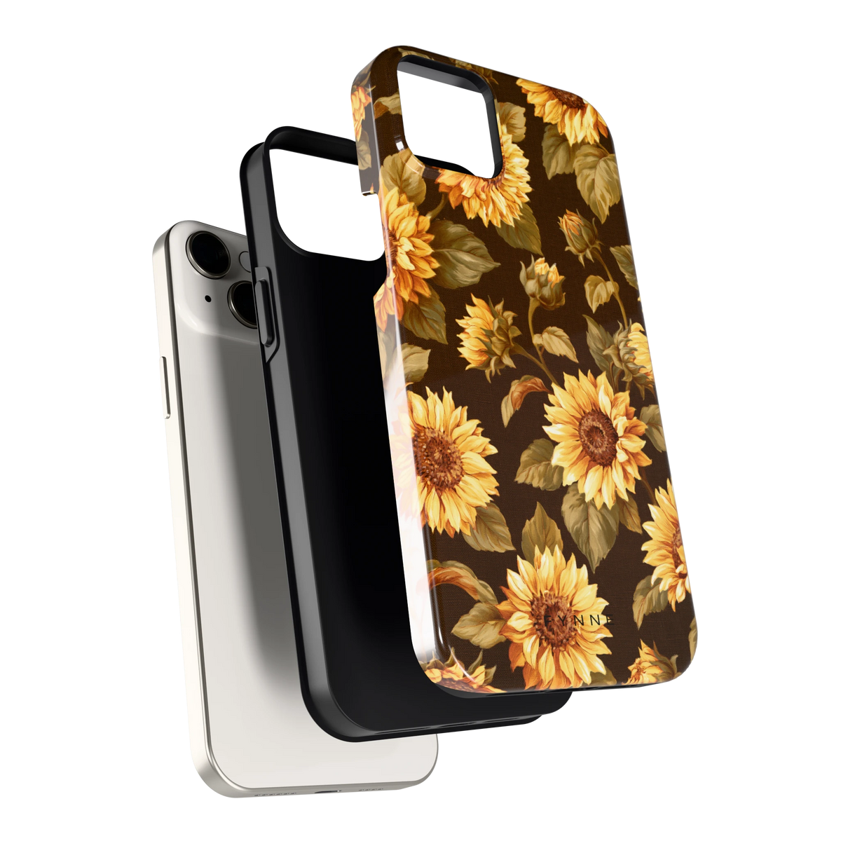 Gouden Zonnebloemen hoesje voor iPhone 14 Plus, los van de telefoon