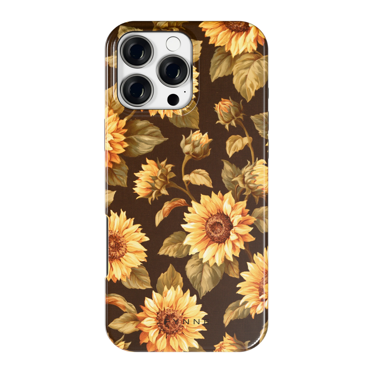 Gouden Zonnebloemen hoesje voor iPhone 16 Pro Max, achterkant