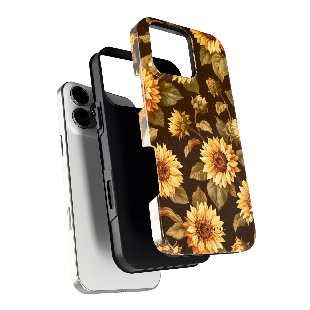 Gouden Zonnebloemen hoesje voor iPhone 16 Pro Max, los van de telefoon