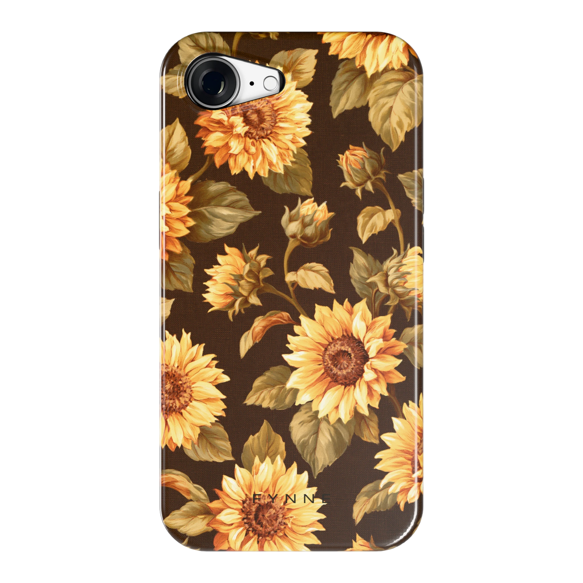 Gouden Zonnebloemen hoesje voor iPhone 16e, achterkant