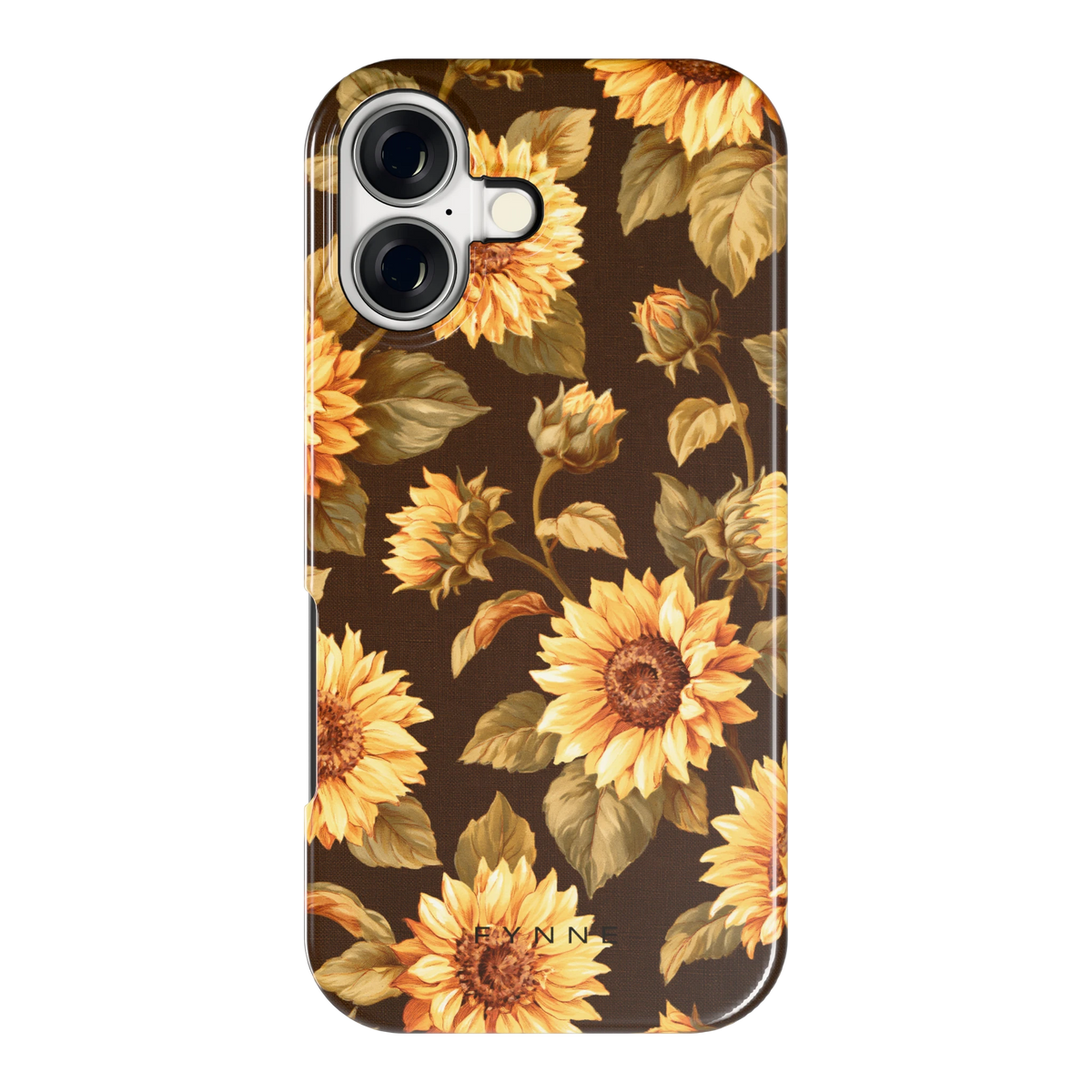 Gouden Zonnebloemen hoesje voor iPhone 17, achterkant