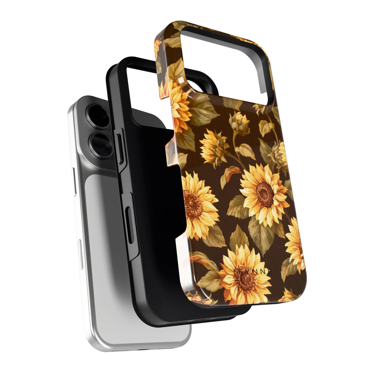 Gouden Zonnebloemen hoesje voor iPhone 18 Pro, los van de telefoon