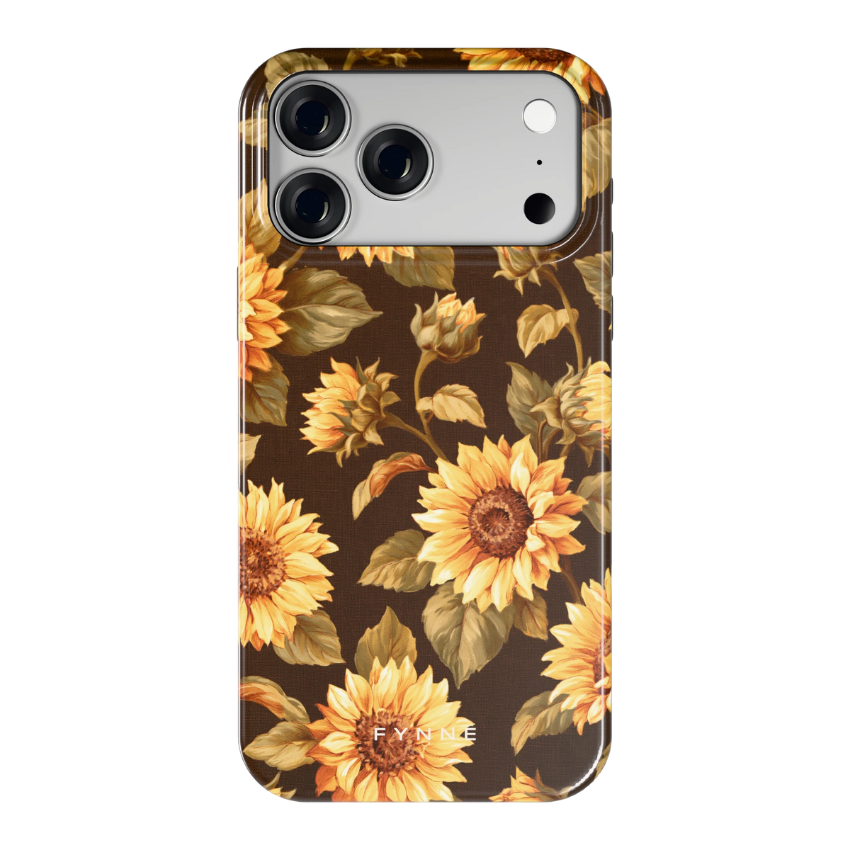 Gouden Zonnebloemen hoesje voor iPhone 18 Pro Max, achterkant