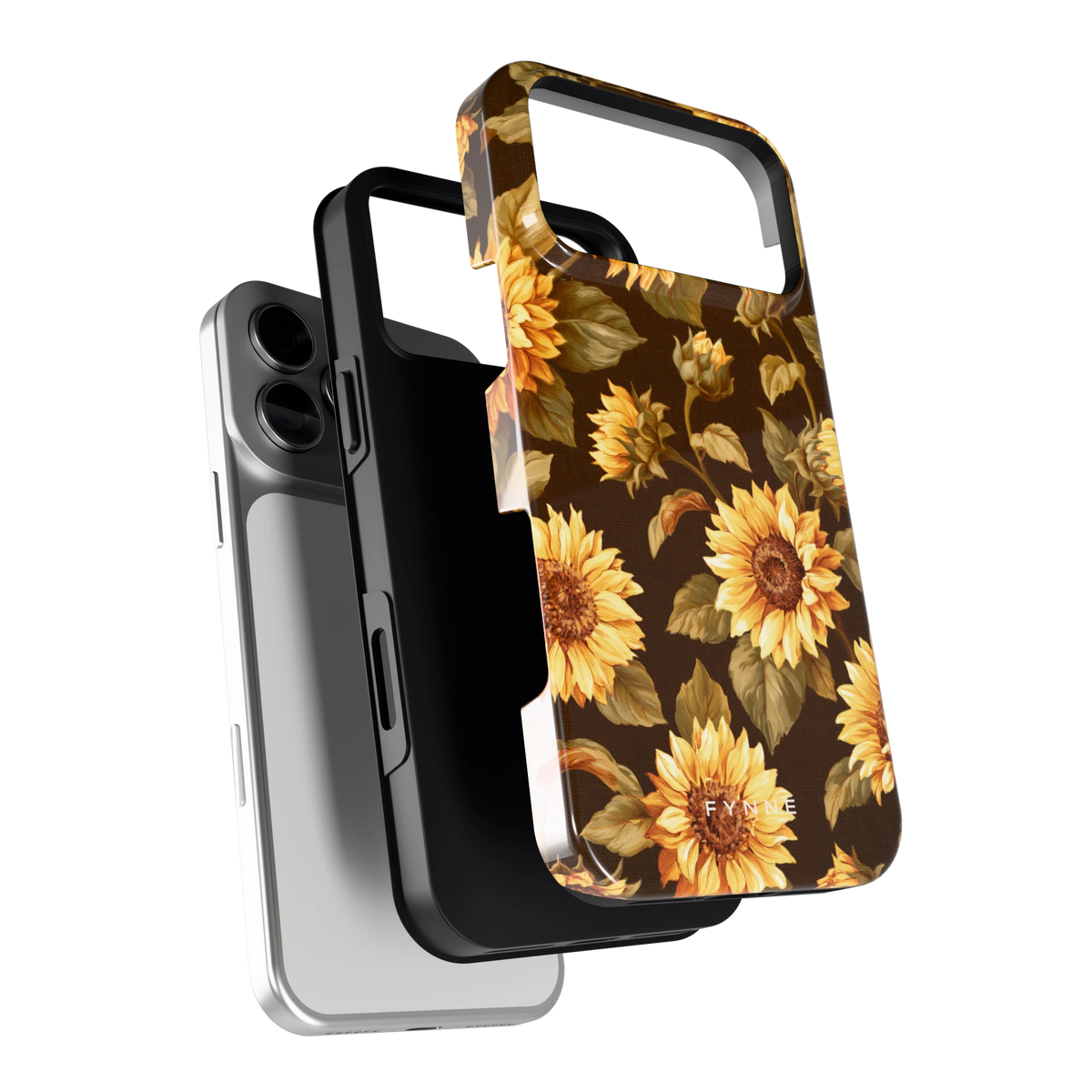 Gouden Zonnebloemen hoesje voor iPhone 18 Pro Max, los van de telefoon
