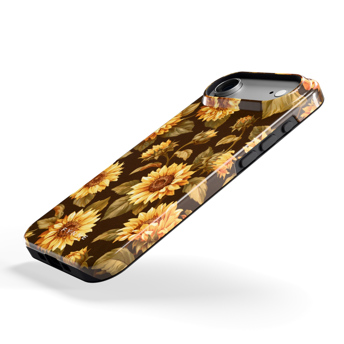 Gouden Zonnebloemen hoesje voor iPhone Air, schuin