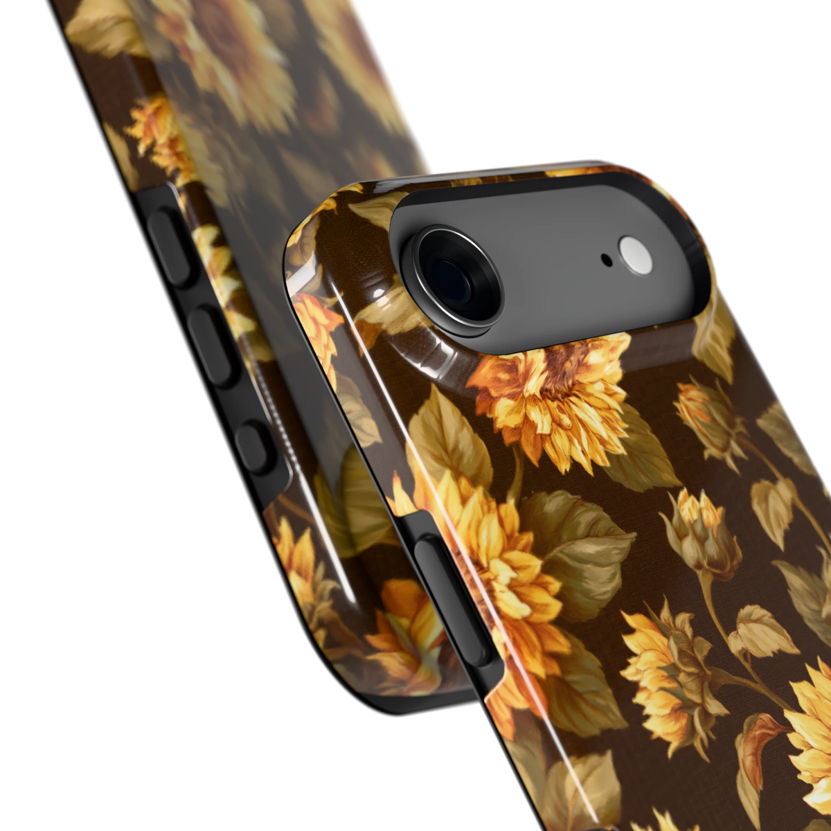 Gouden Zonnebloemen hoesje voor iPhone Air, close-up