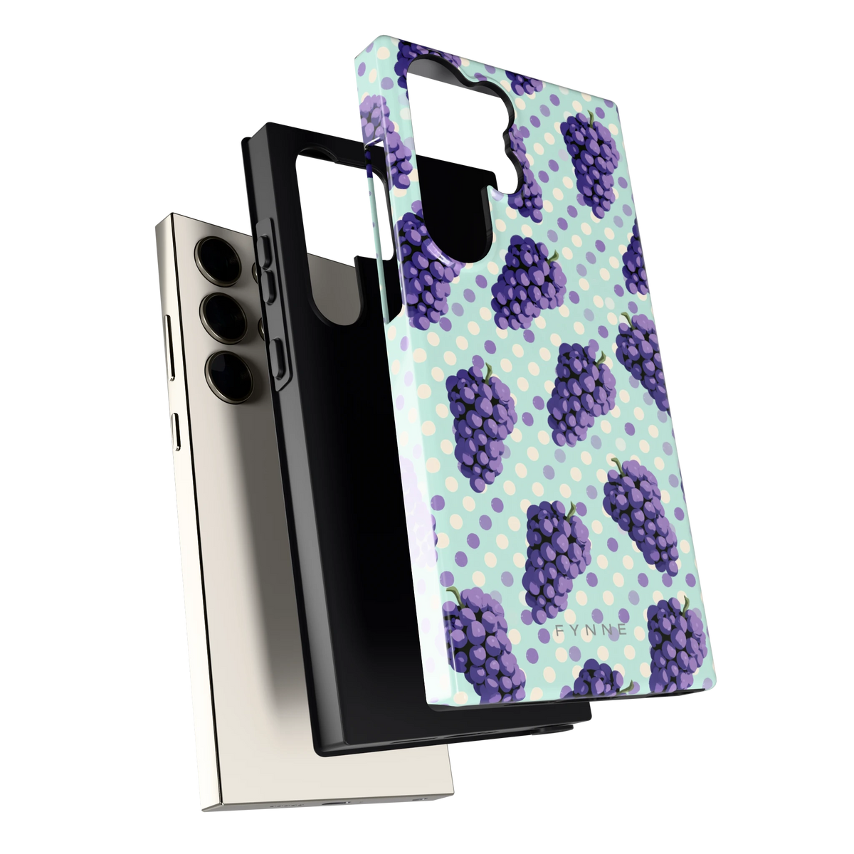 Druiven op Stippen hoesje voor Galaxy S23 Ultra, los van de telefoon
