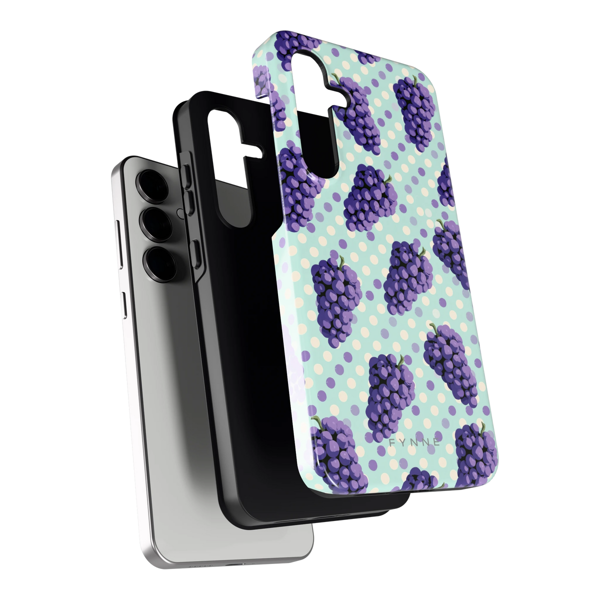 Druiven op Stippen hoesje voor Galaxy S24 FE, los van de telefoon