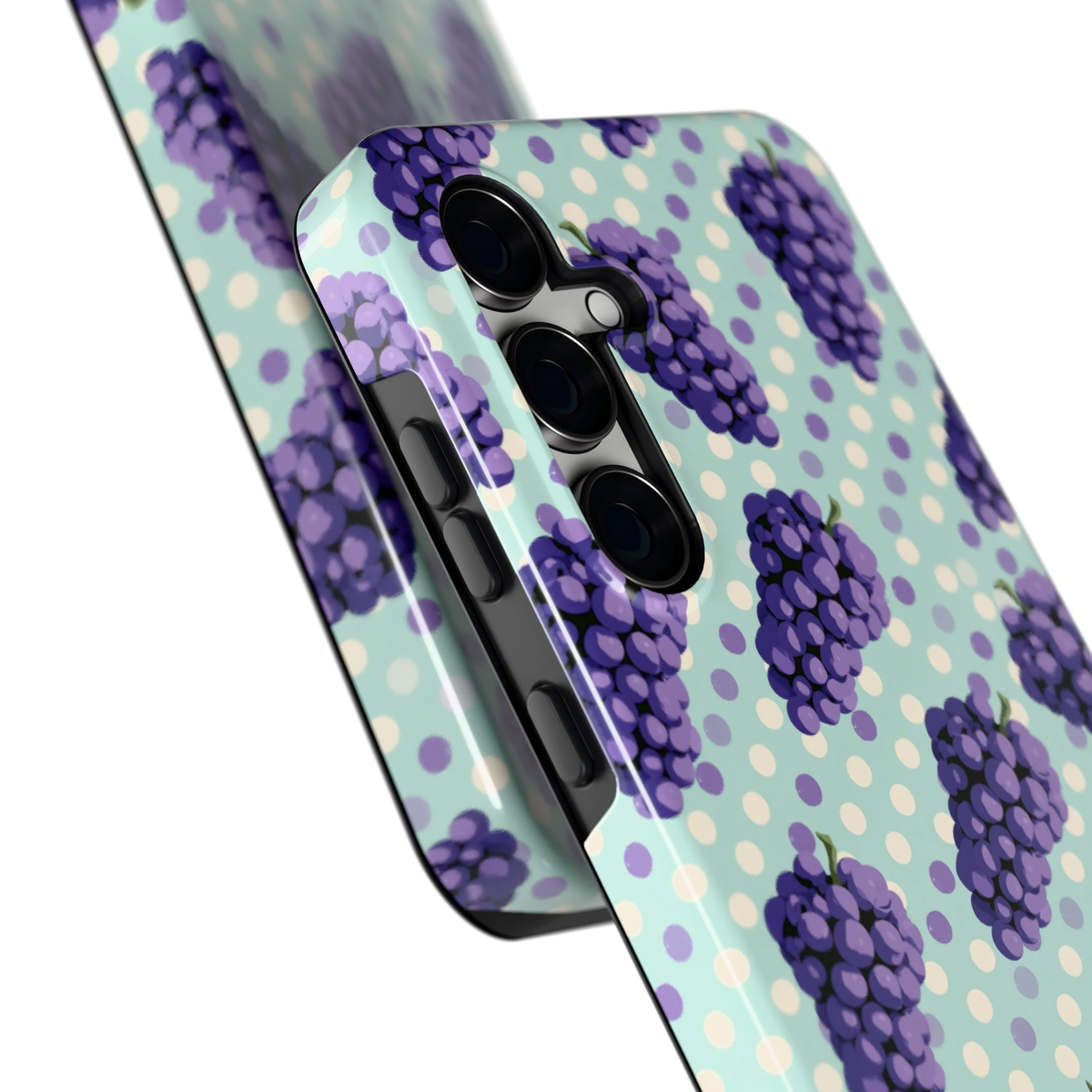 Druiven op Stippen hoesje voor Galaxy S24 FE, close-up