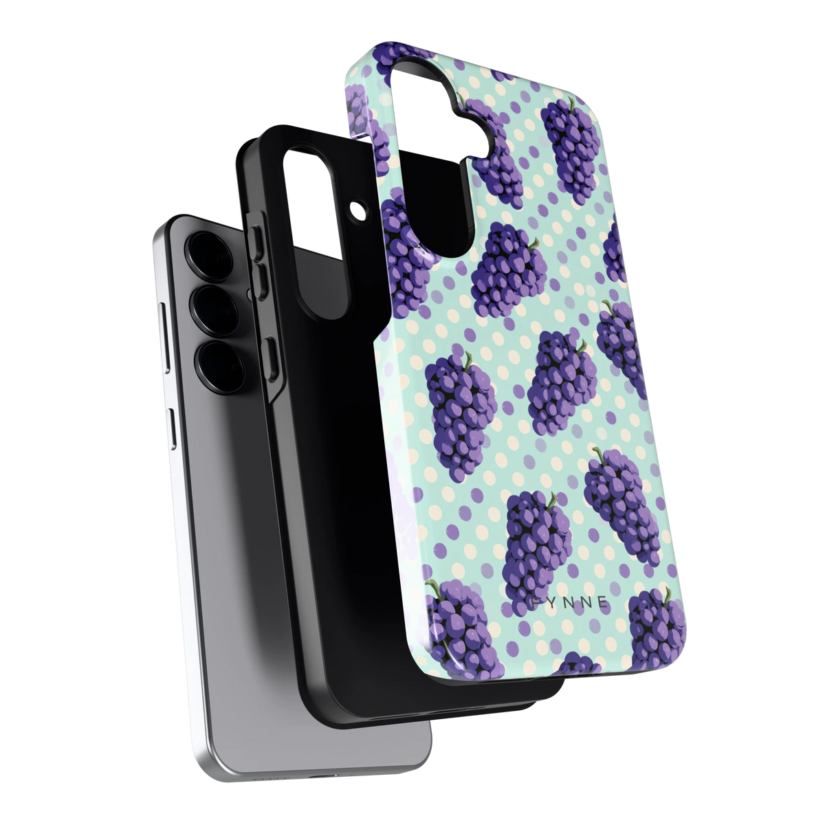 Druiven op Stippen hoesje voor Galaxy S25, los van de telefoon