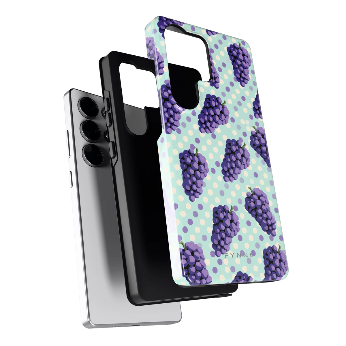 Druiven op Stippen hoesje voor Galaxy S25 Ultra, los van de telefoon