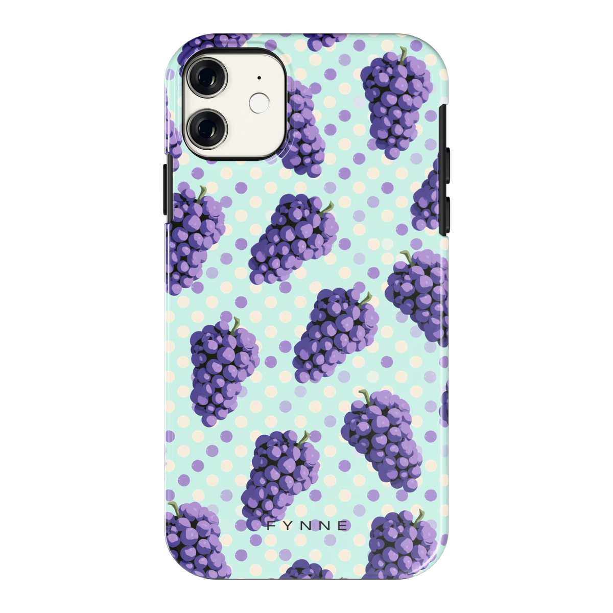 Druiven op Stippen hoesje voor iPhone 11, achterkant