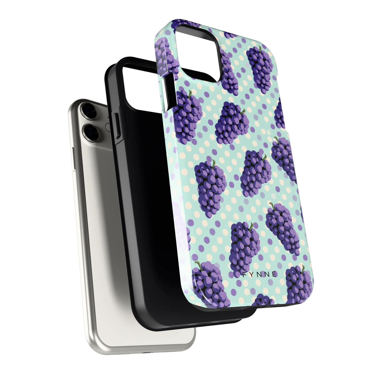 Druiven op Stippen hoesje voor iPhone 11, los van de telefoon