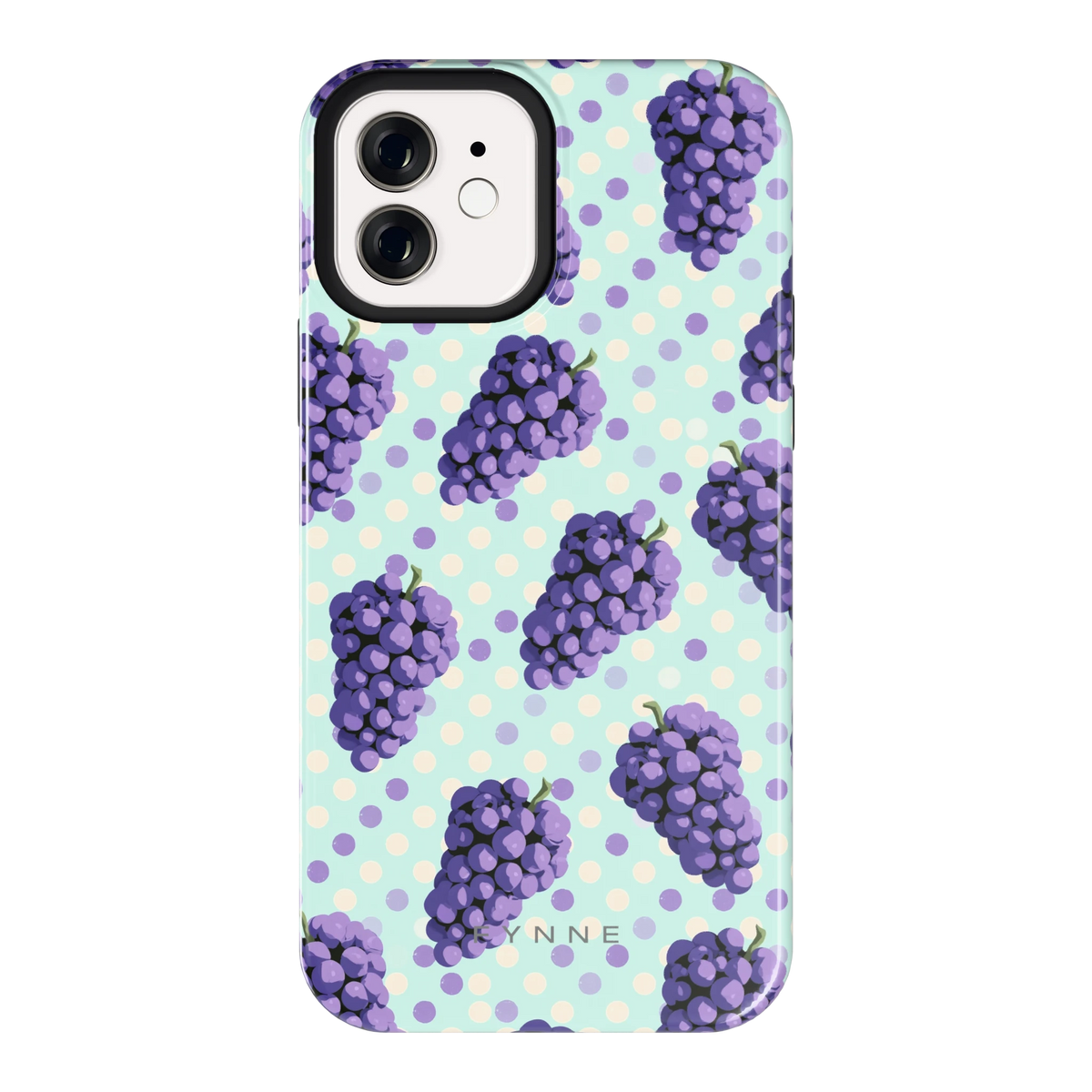 Druiven op Stippen hoesje voor iPhone 12, achterkant