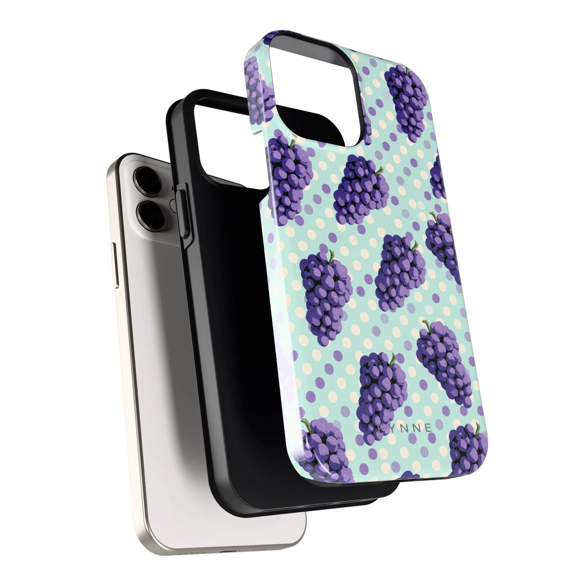 Druiven op Stippen hoesje voor iPhone 12, los van de telefoon