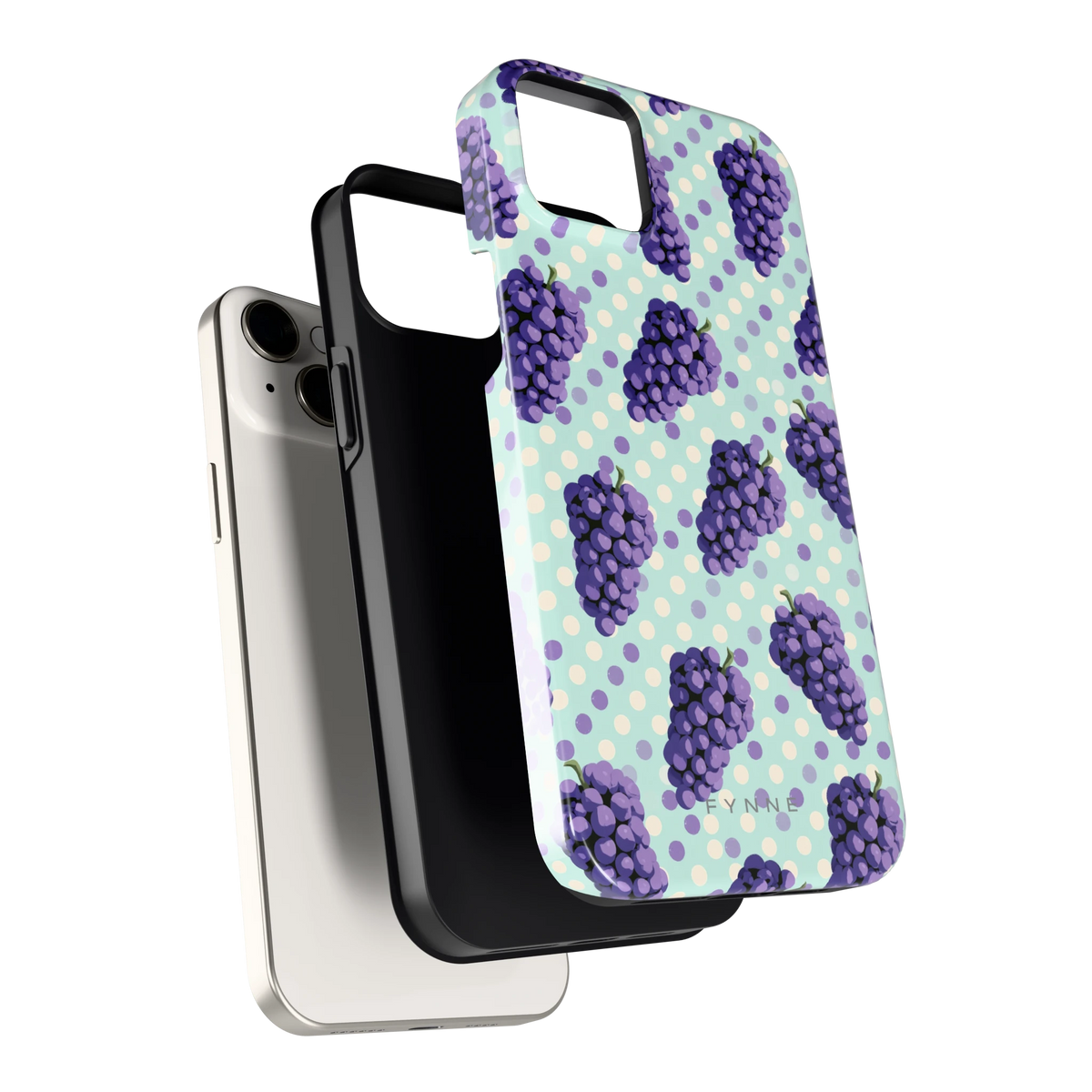 Druiven op Stippen hoesje voor iPhone 14 Plus, los van de telefoon