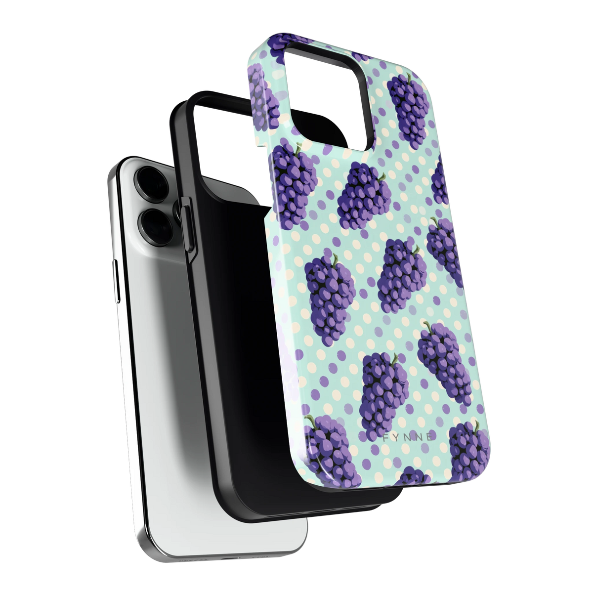 Druiven op Stippen hoesje voor iPhone 14 Pro Max, los van de telefoon