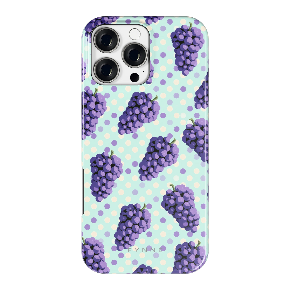 Druiven op Stippen hoesje voor iPhone 16 Pro Max, achterkant