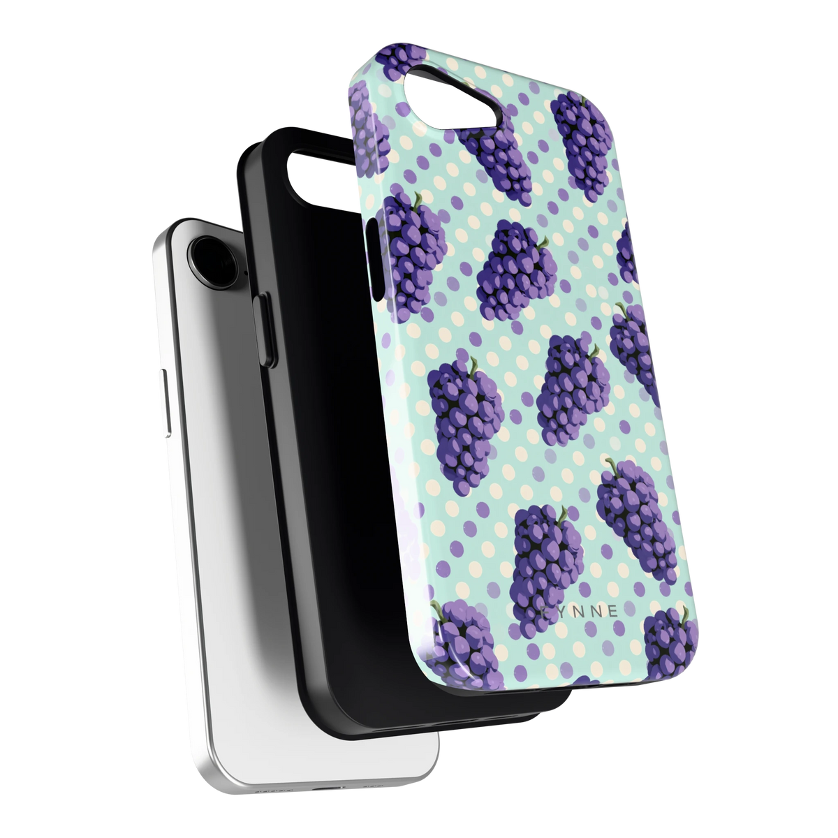 Druiven op Stippen hoesje voor iPhone 16e, los van de telefoon