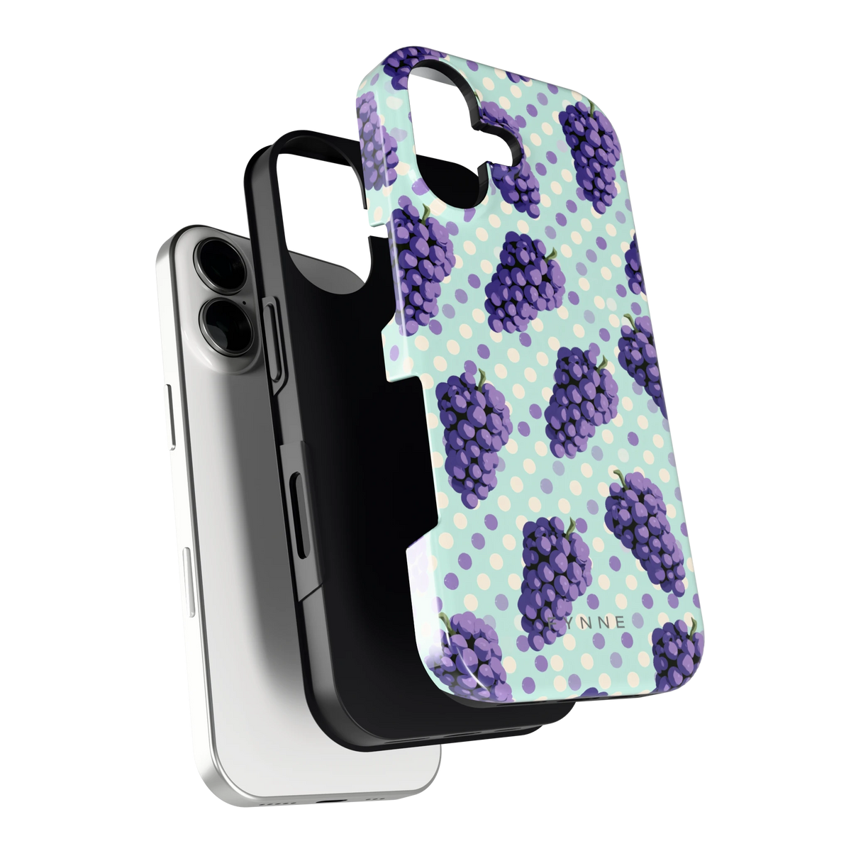 Druiven op Stippen hoesje voor iPhone 17, los van de telefoon