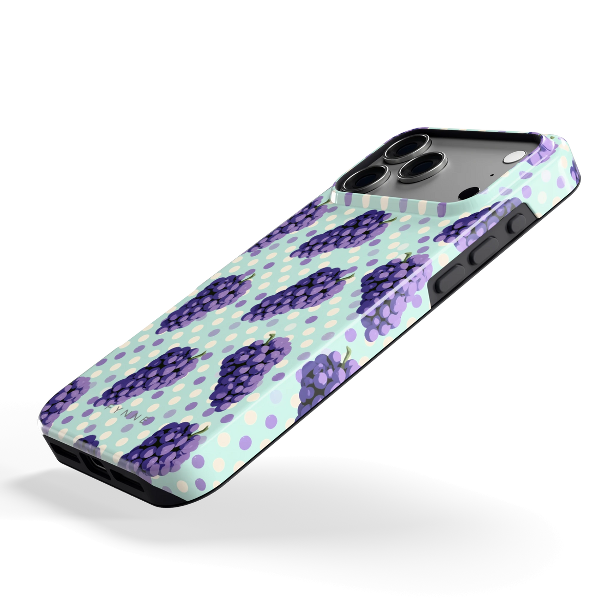Druiven op Stippen hoesje voor iPhone 17 Pro Max, schuin