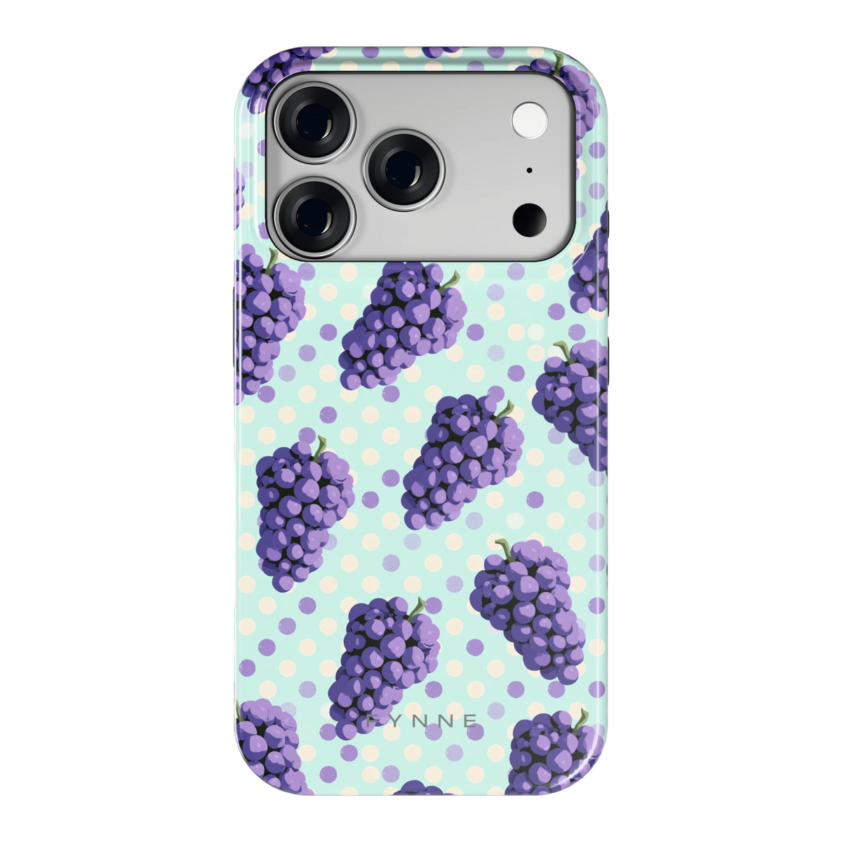 Druiven op Stippen hoesje voor iPhone 18 Pro, achterkant