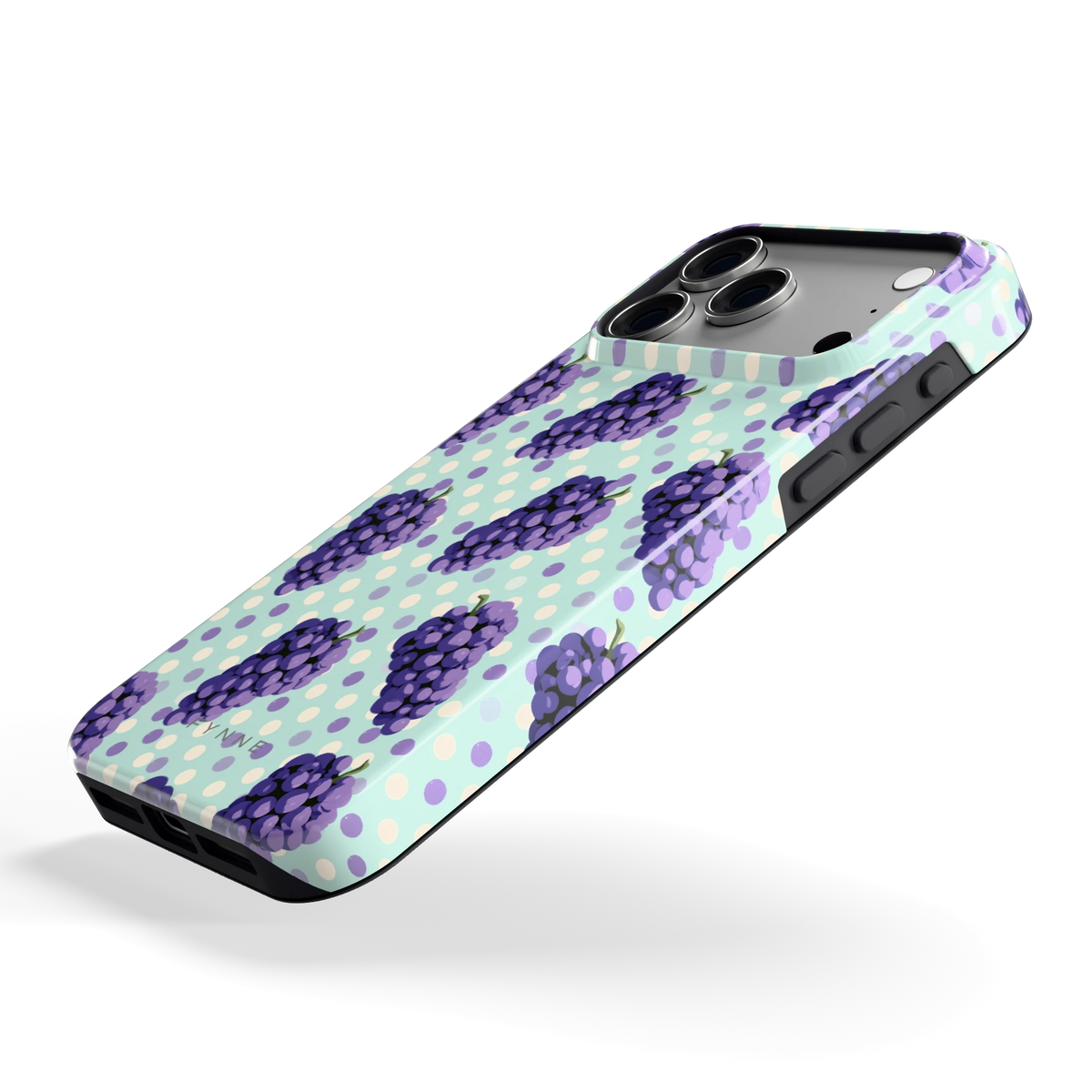 Druiven op Stippen hoesje voor iPhone 18 Pro Max, schuin
