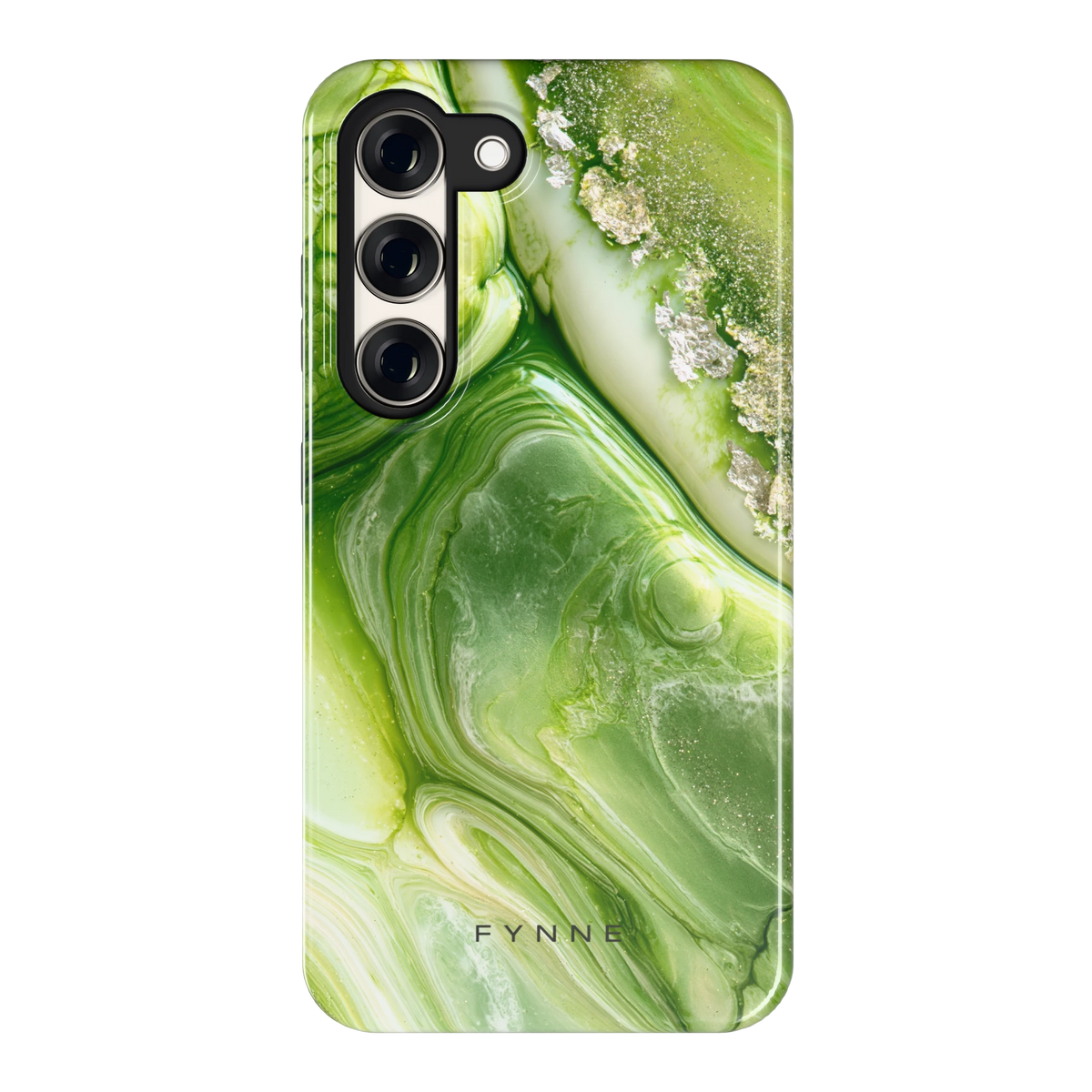 Groene marmerstroom hoesje voor Galaxy S23, achterkant