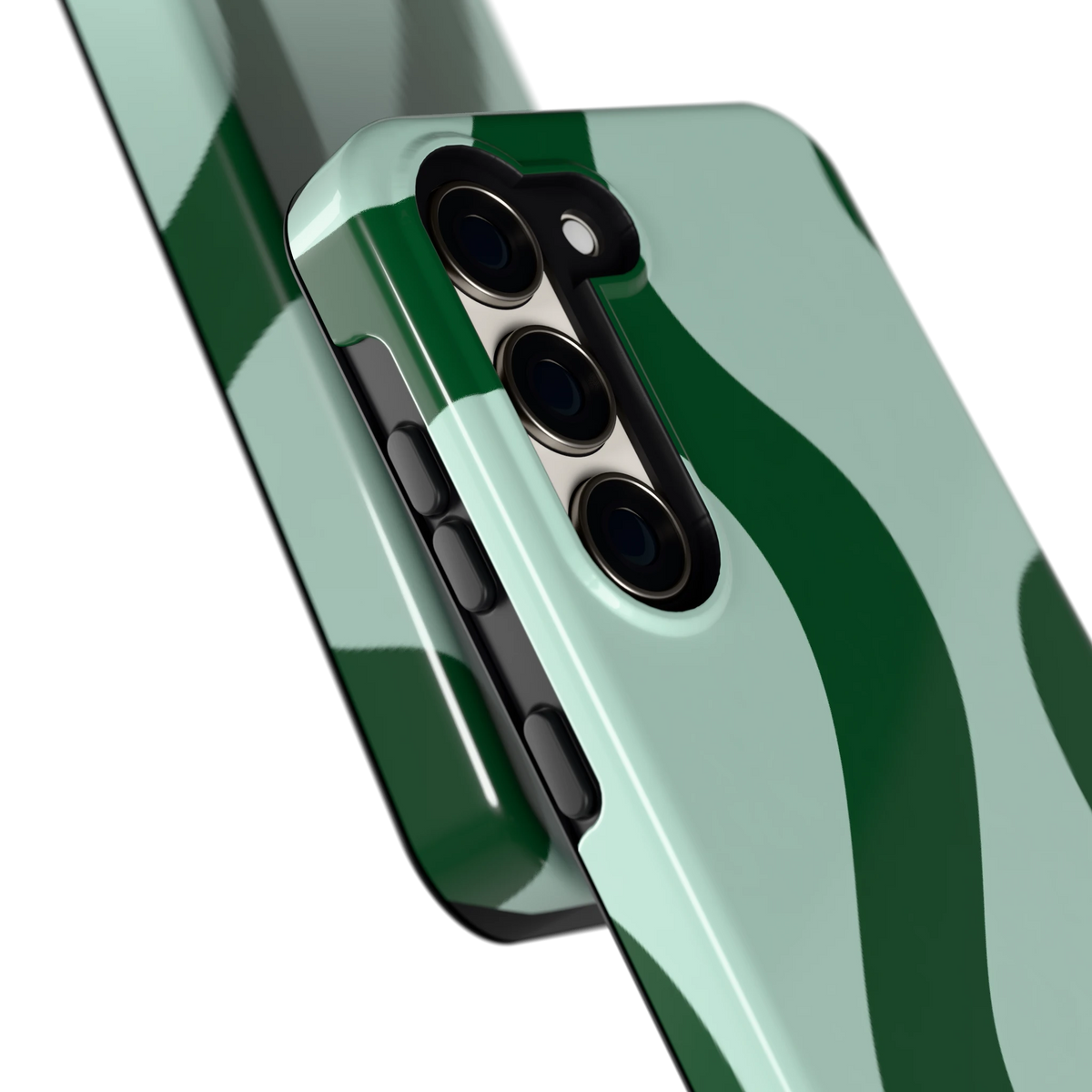 Groene golven hoesje voor Galaxy S23, close-up