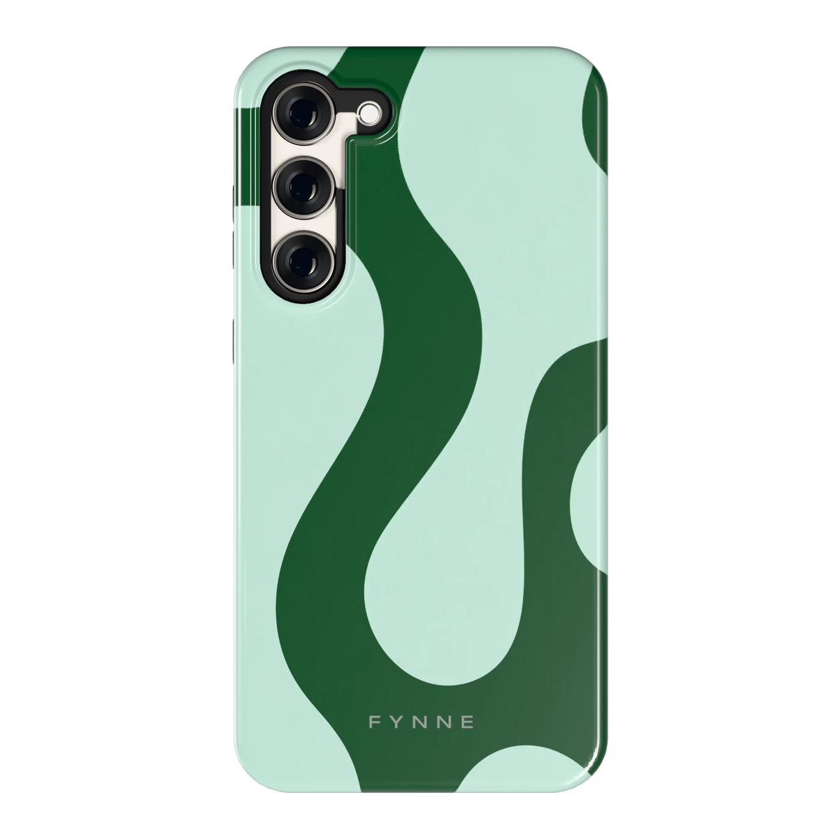 Groene golven hoesje voor Galaxy S23+, achterkant