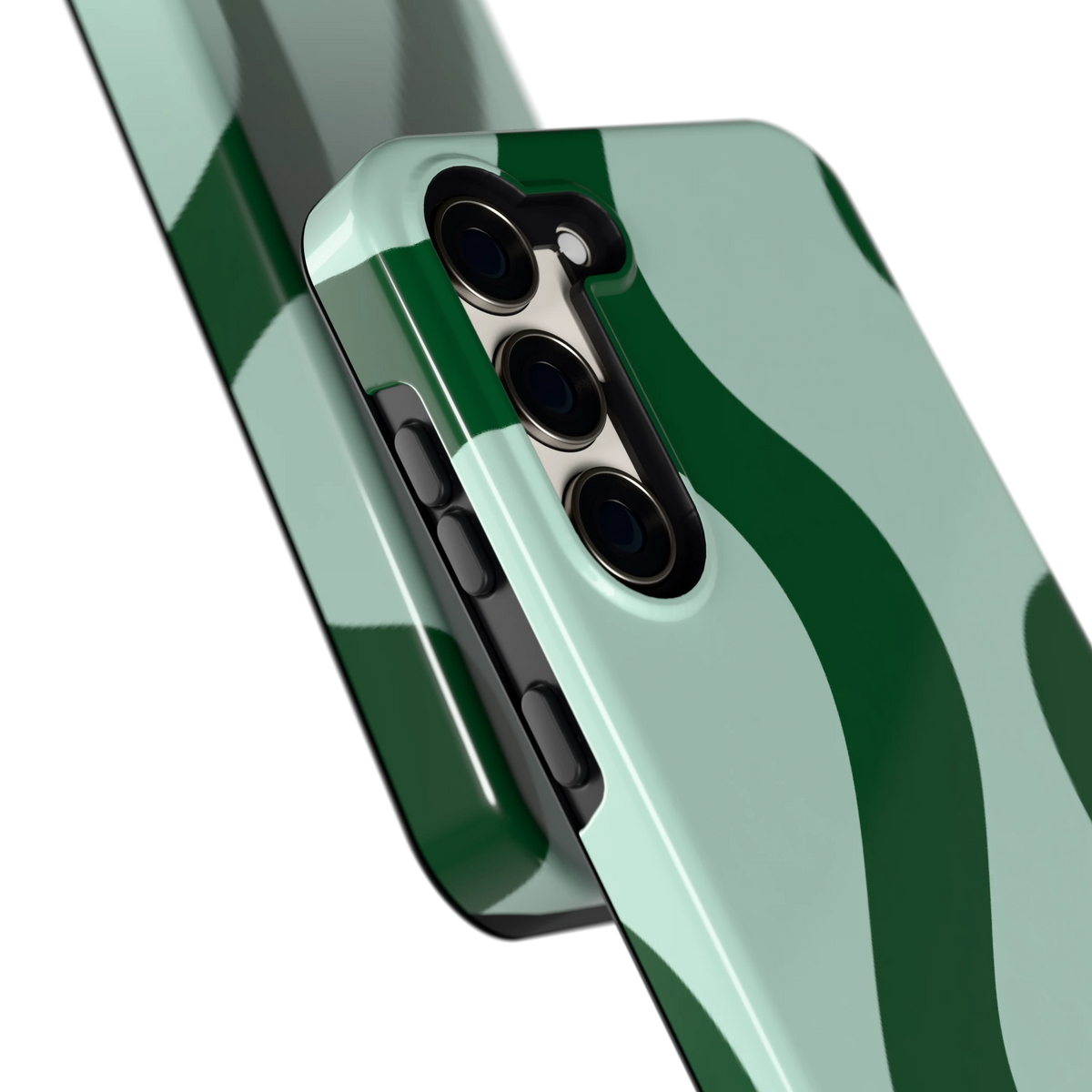 Groene golven hoesje voor Galaxy S23+, close-up