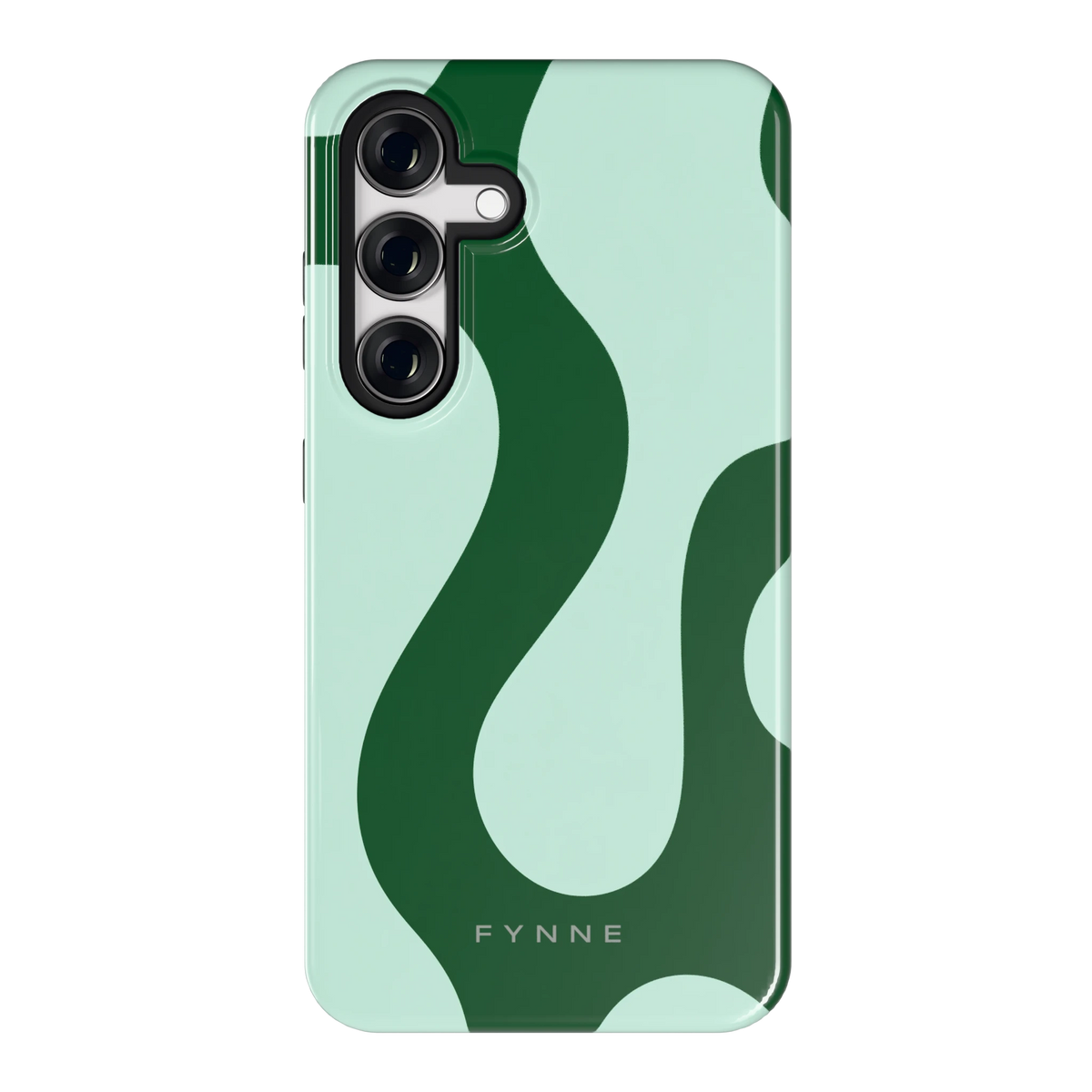 Groene golven hoesje voor Galaxy S24, achterkant
