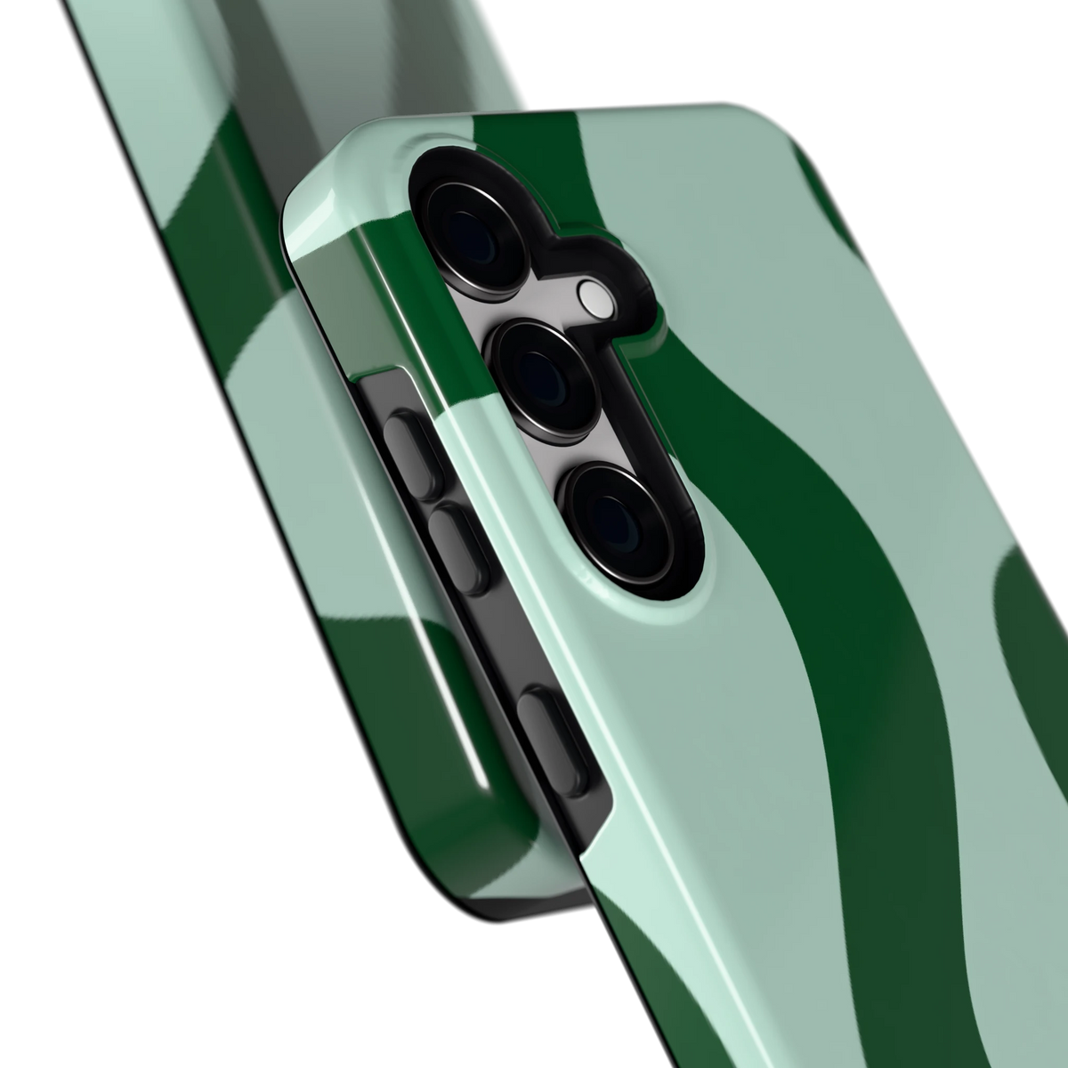 Groene golven hoesje voor Galaxy S24, close-up