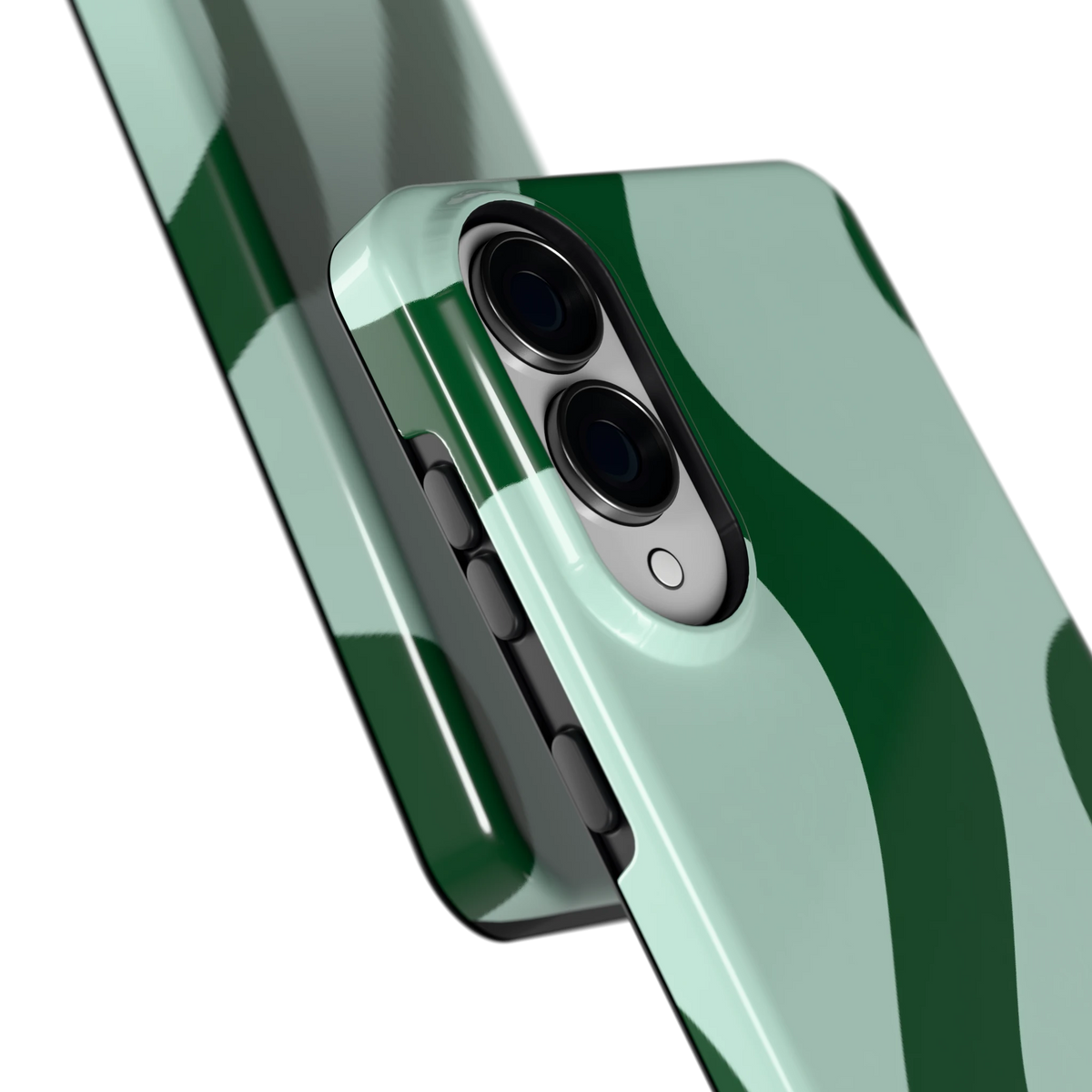 Groene golven hoesje voor Galaxy S25 Edge, close-up