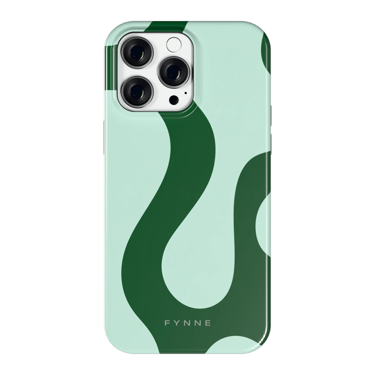 Groene golven hoesje voor iPhone 14 Pro Max, achterkant