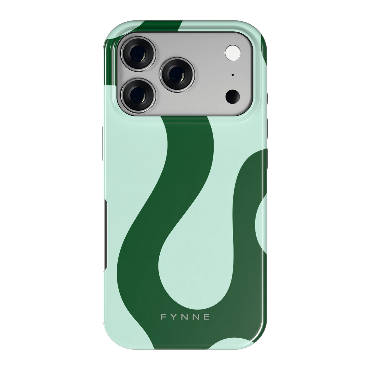 Groene golven hoesje voor iPhone 17 Pro, achterkant