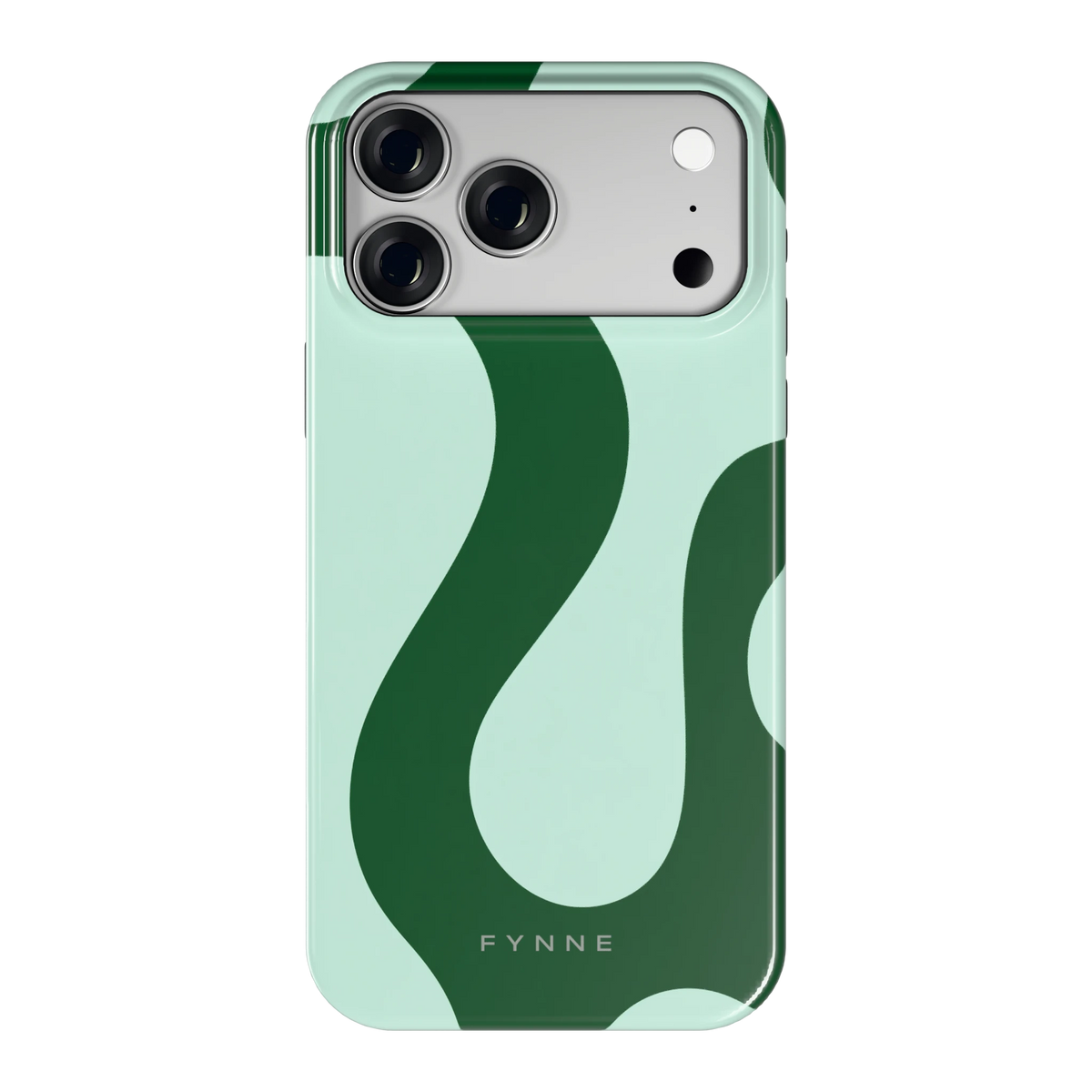 Groene golven hoesje voor iPhone 18 Pro Max, achterkant