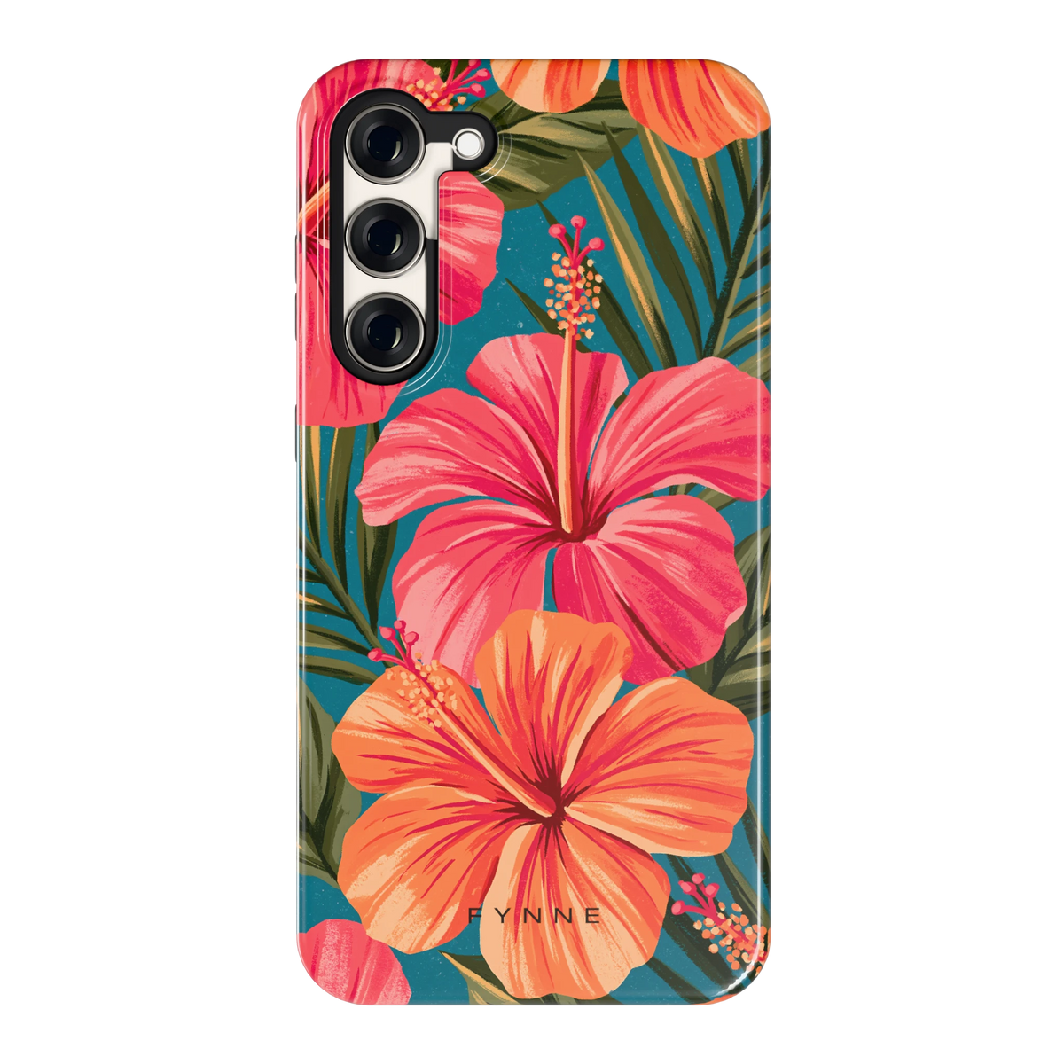 Hibiscus Paradijs hoesje voor Galaxy S23+, achterkant