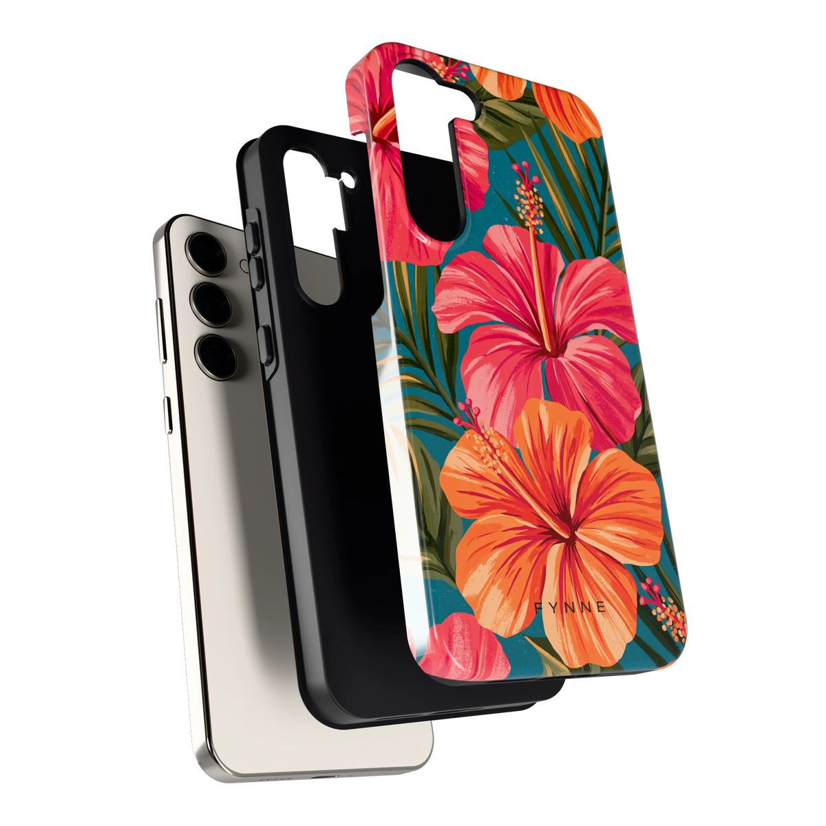 Hibiscus Paradijs hoesje voor Galaxy S23+, los van de telefoon