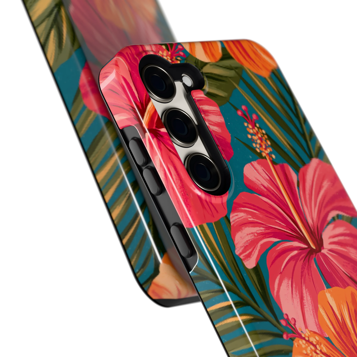 Hibiscus Paradijs hoesje voor Galaxy S23+, close-up