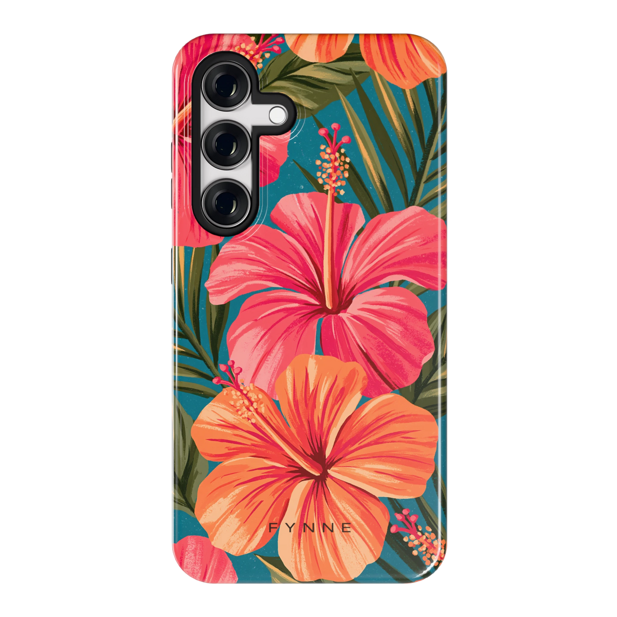 Hibiscus Paradijs hoesje voor Galaxy S24, achterkant