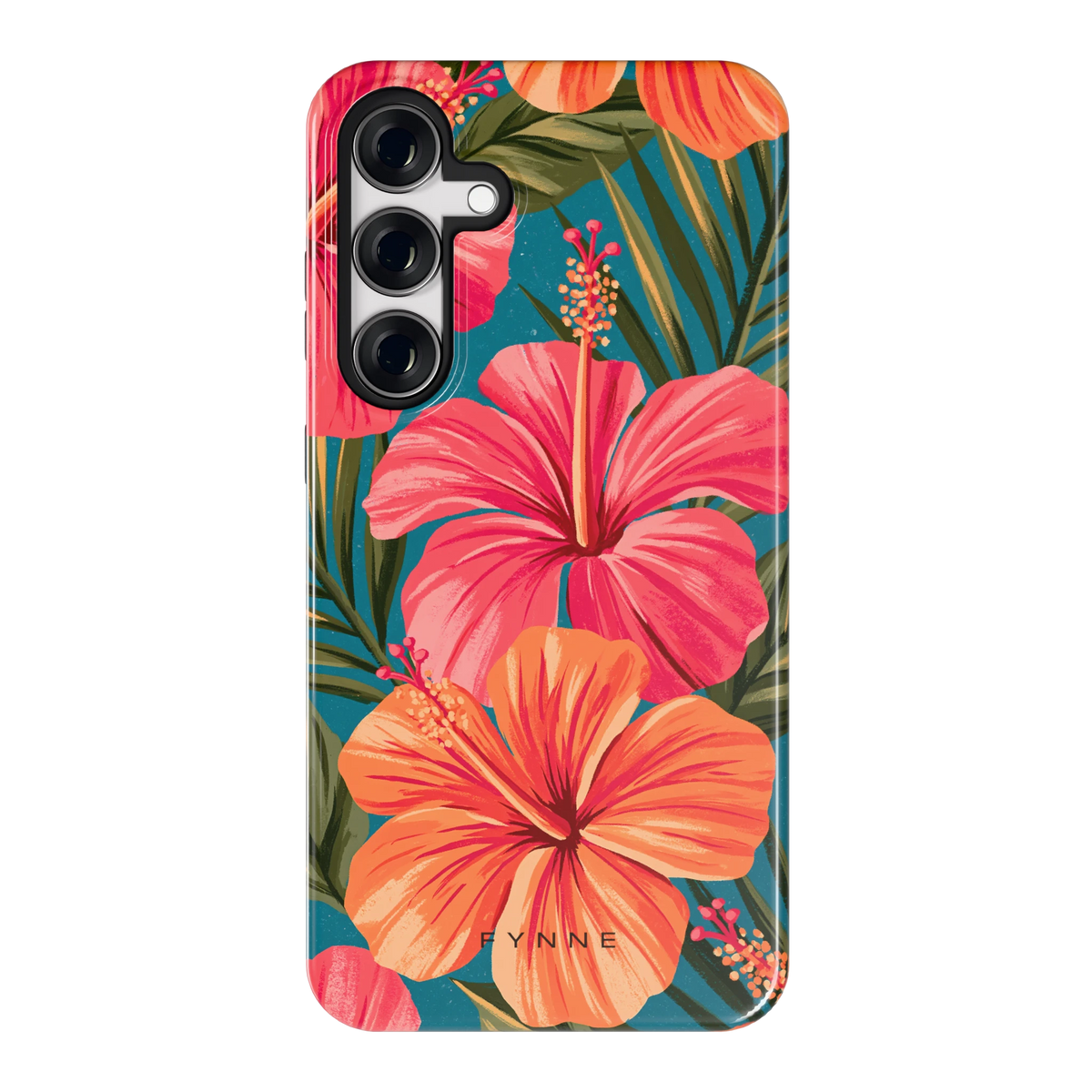 Hibiscus Paradijs hoesje voor Galaxy S24+, achterkant