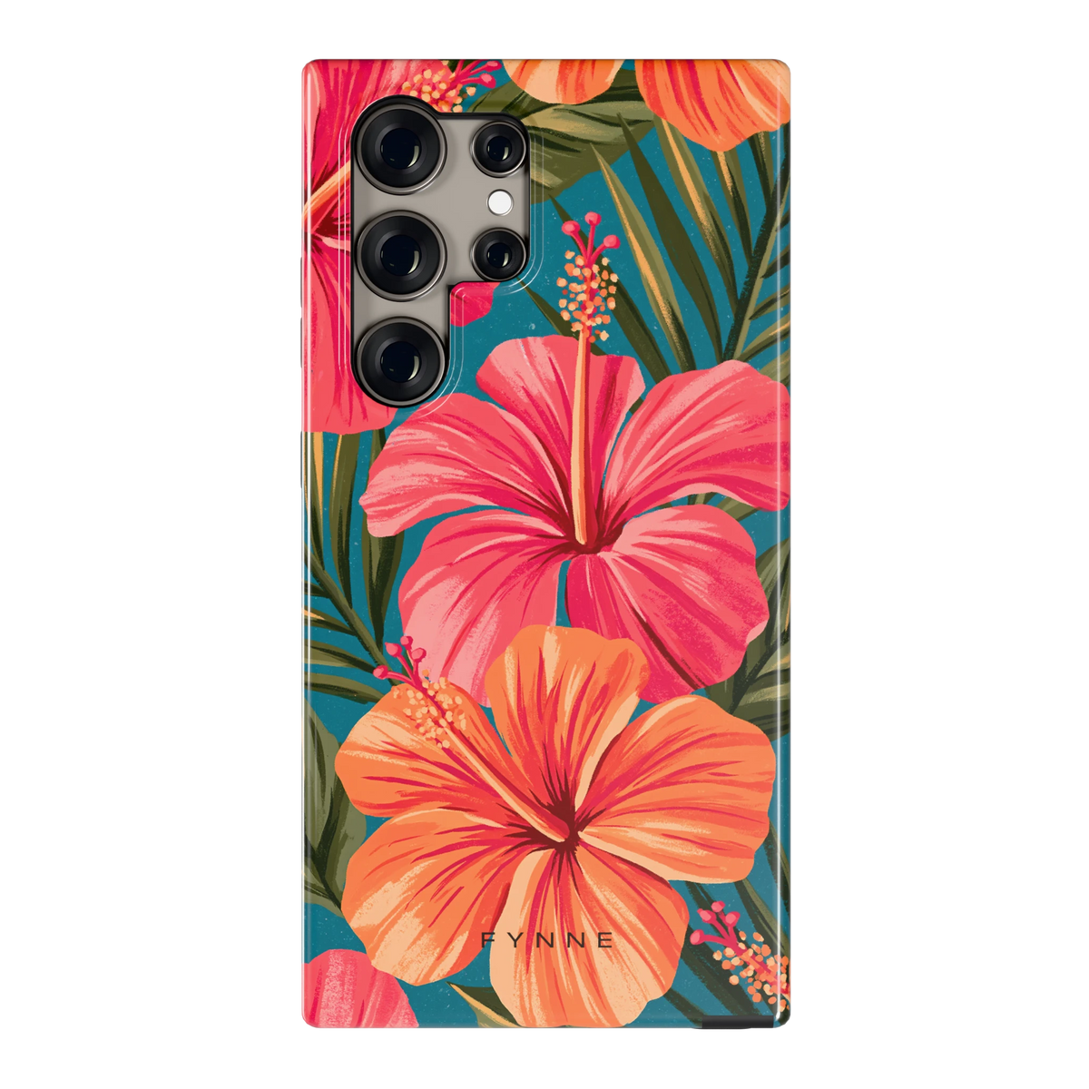 Hibiscus Paradijs hoesje voor Galaxy S24 Ultra, achterkant