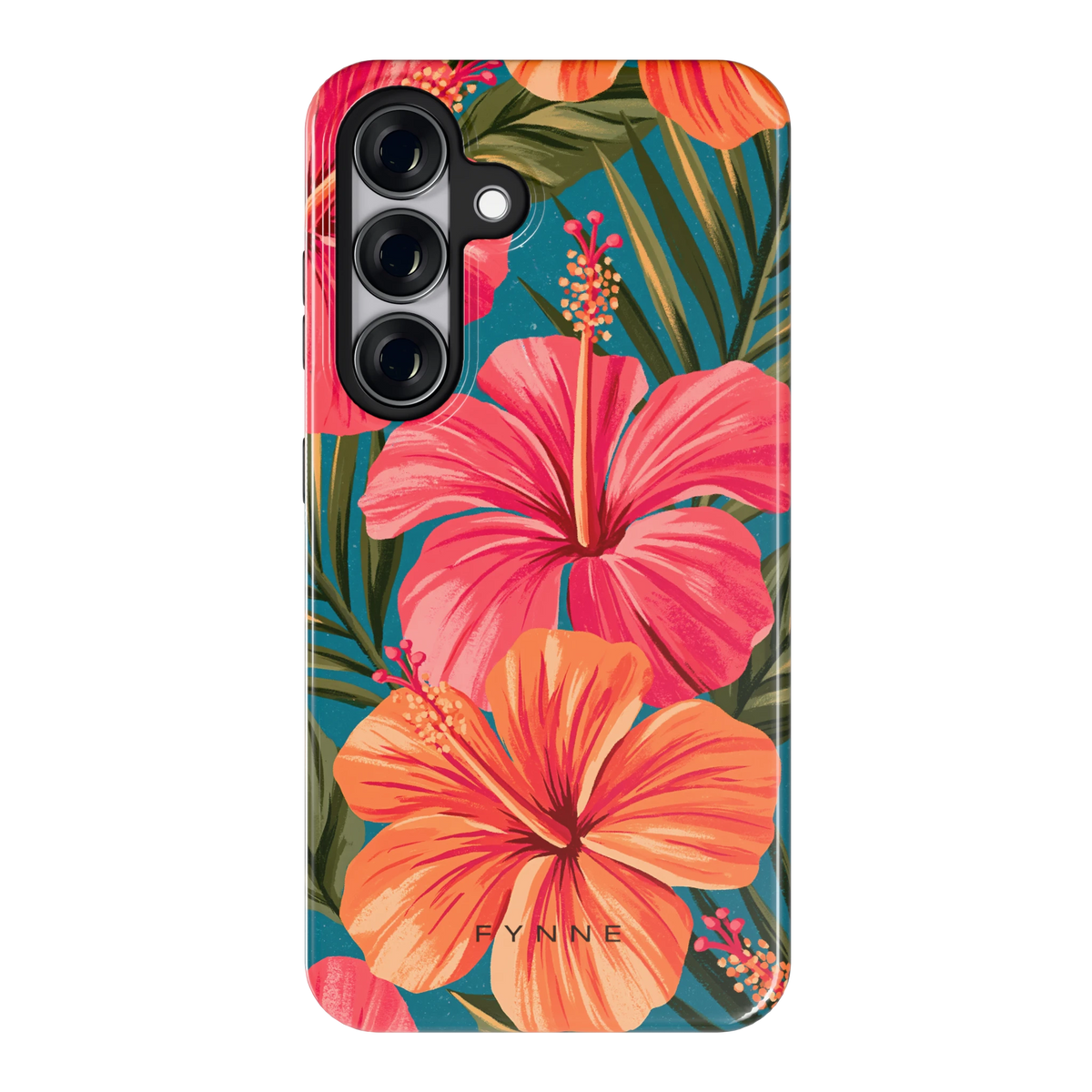 Hibiscus Paradijs hoesje voor Galaxy S25, achterkant