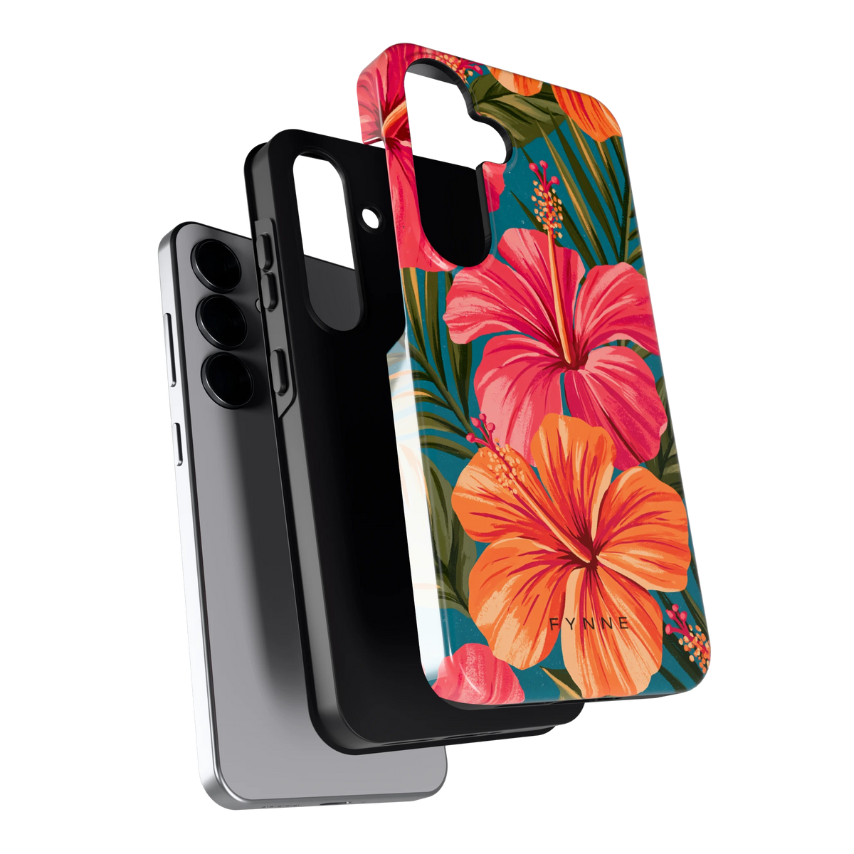 Hibiscus Paradijs hoesje voor Galaxy S25, los van de telefoon