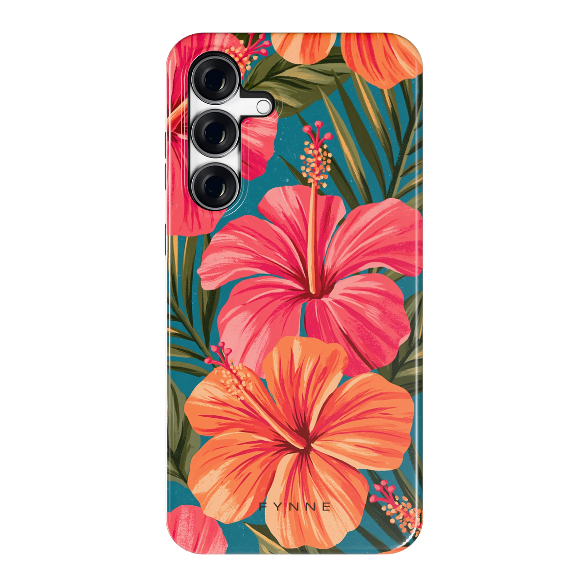Hibiscus Paradijs hoesje voor Galaxy S25 FE, achterkant